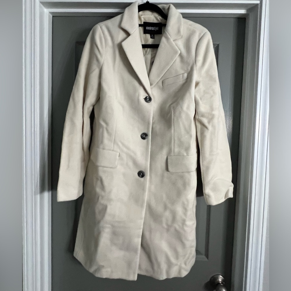Metrostyle Cream Long Coat